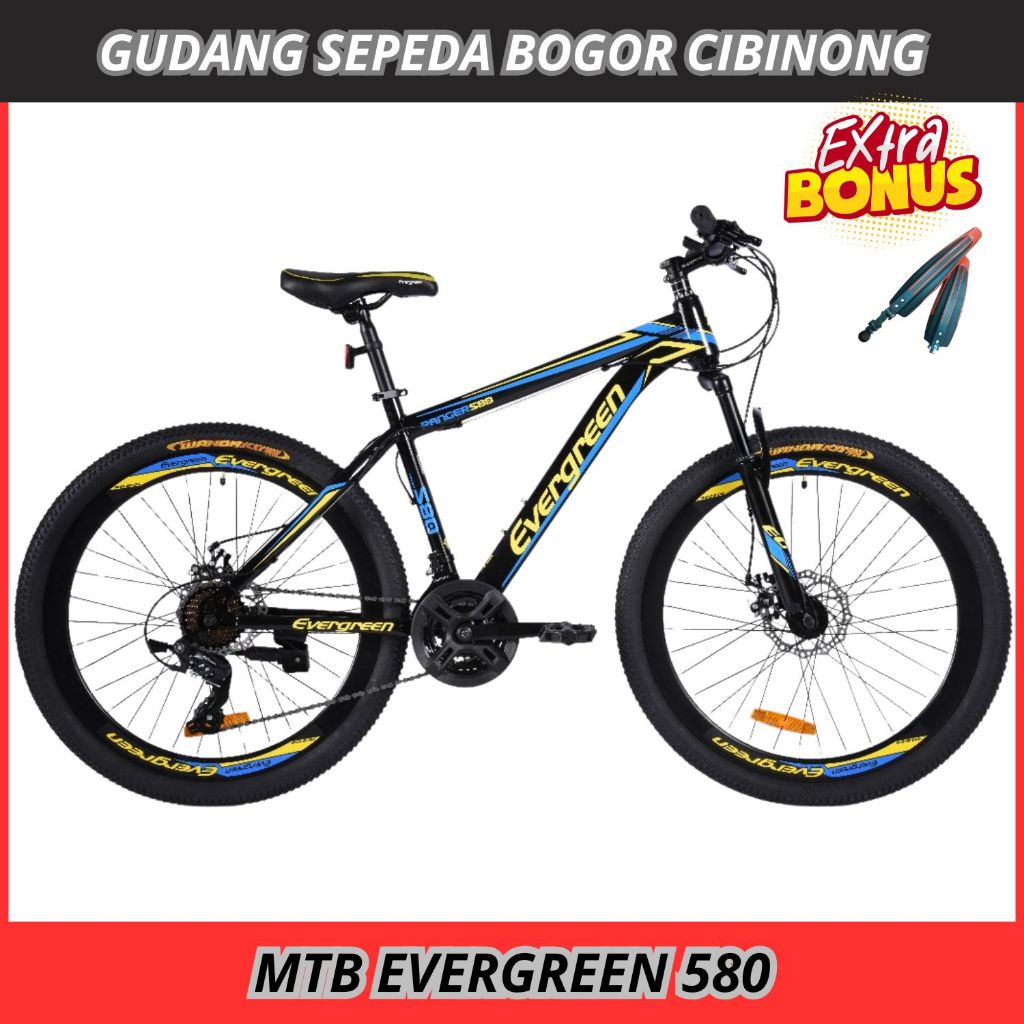 Sepeda Gunung MTB 26 Evergreen 580 Disc Brake 24Speed