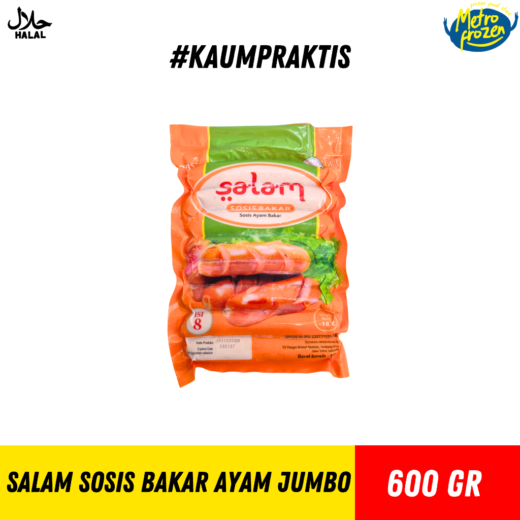 SALAM Sosis Bakar Ayam Jumbo 600gr & Mini 550gr //sosis bakar daging ayam //sosis besar