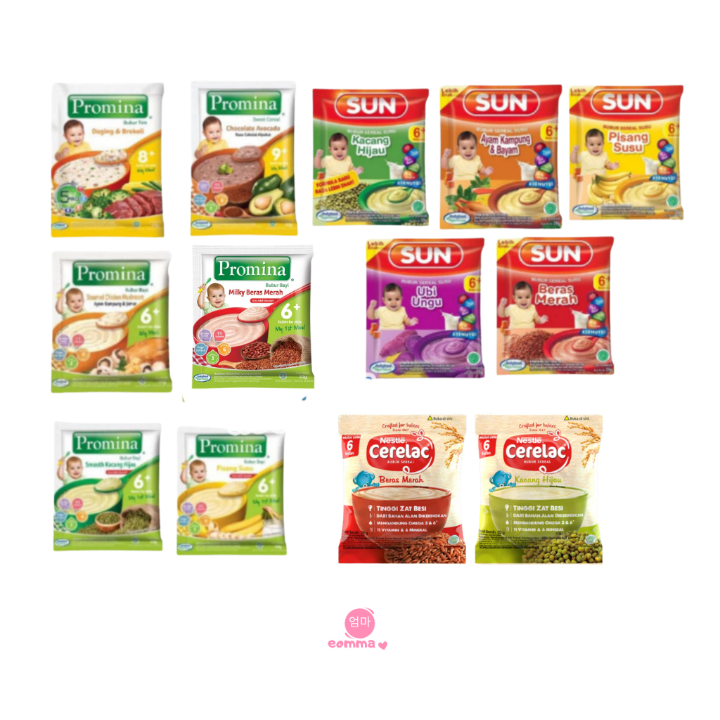 PROMINA SUN CERELAC SACHET 20G BUBUR BAYI MPASI BAYI/BUBUR FORTIF/ BISKUIT MPASI