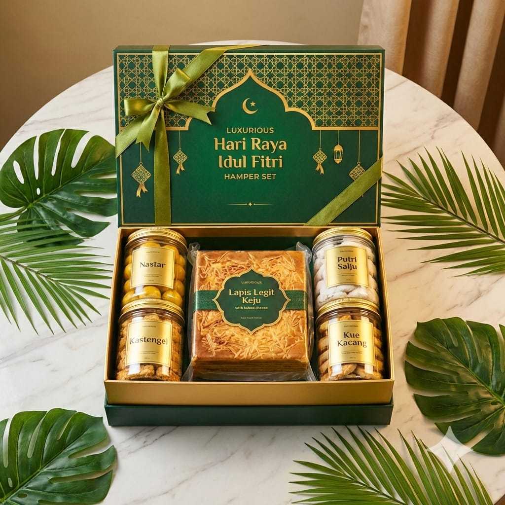 Paket Idul Fitri 2 | Lapis Legit Keju Premium | Kue Basah | Kue Kering