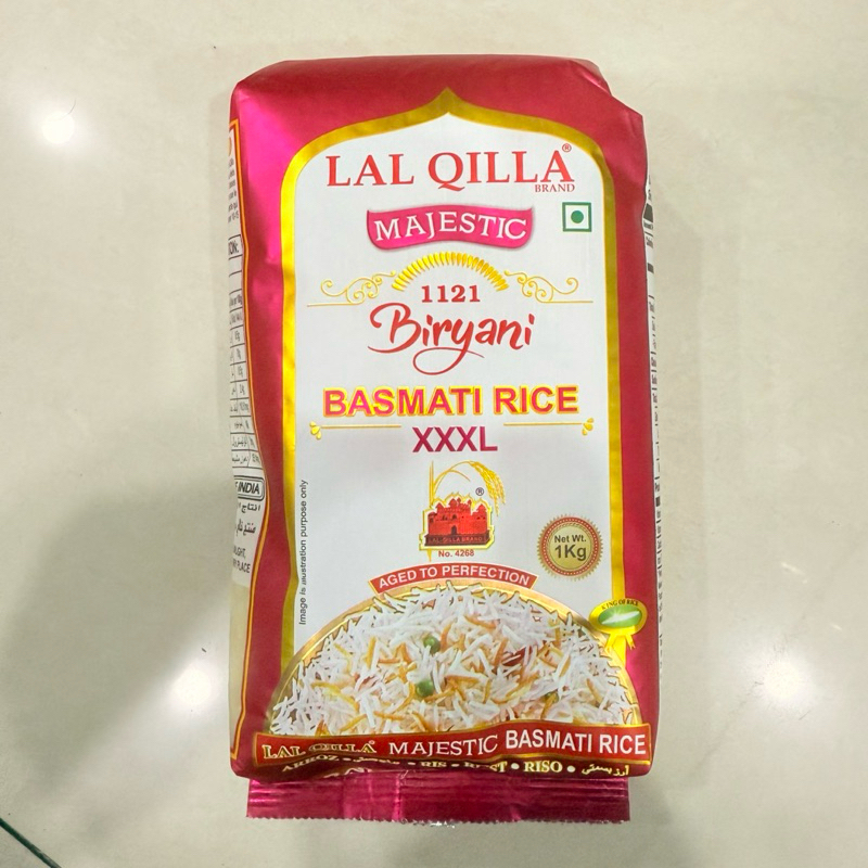 Beras Basmati LAL QILLA MAJASTIC BRIYANI XXXL kemasan asli 1kg Origina Basmati Rice