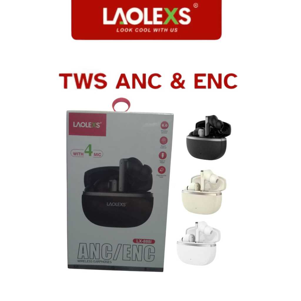 HEADSET BLUETOOTH LAOLEXS TWS LX-888 SERIES I WITH 4 MIC SOUND