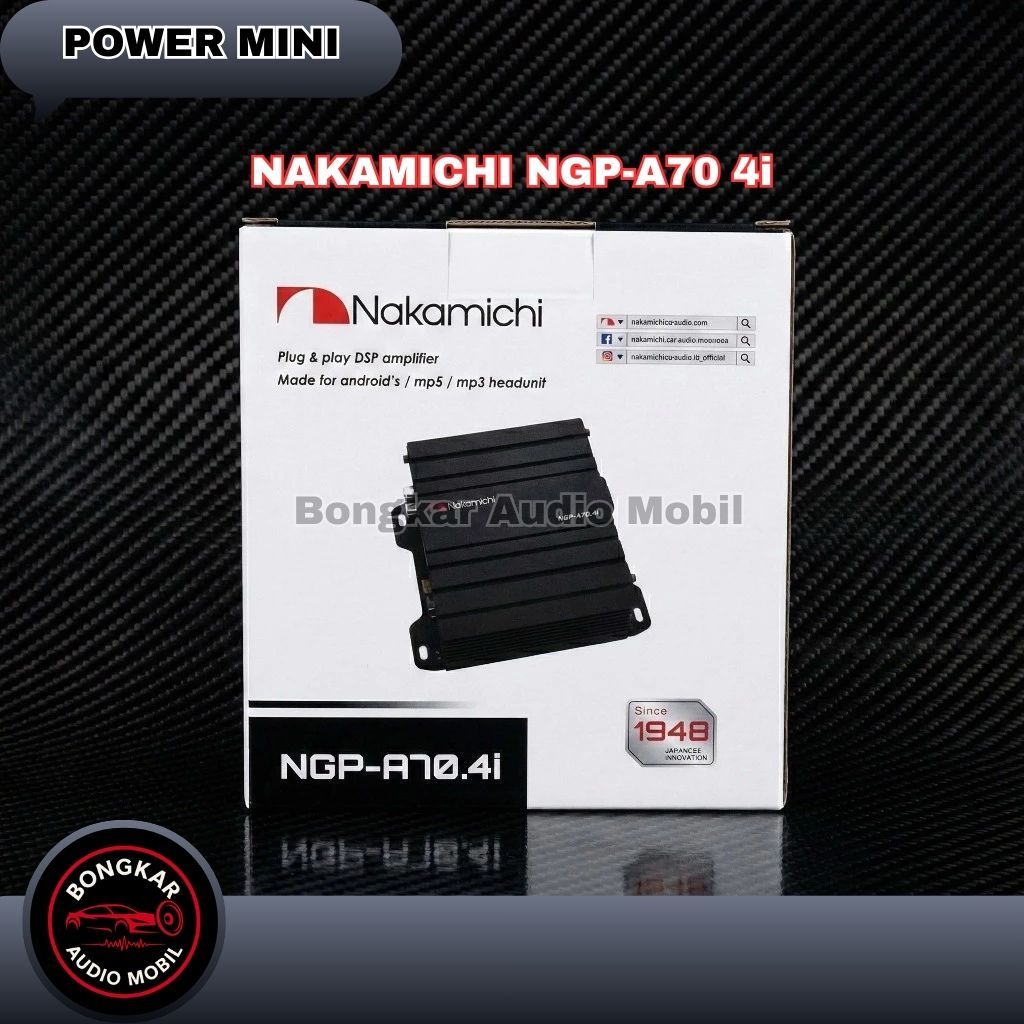 POWER MINI NAKAMICHI NGP-A70.4i / Plug & Play DSP Mobil