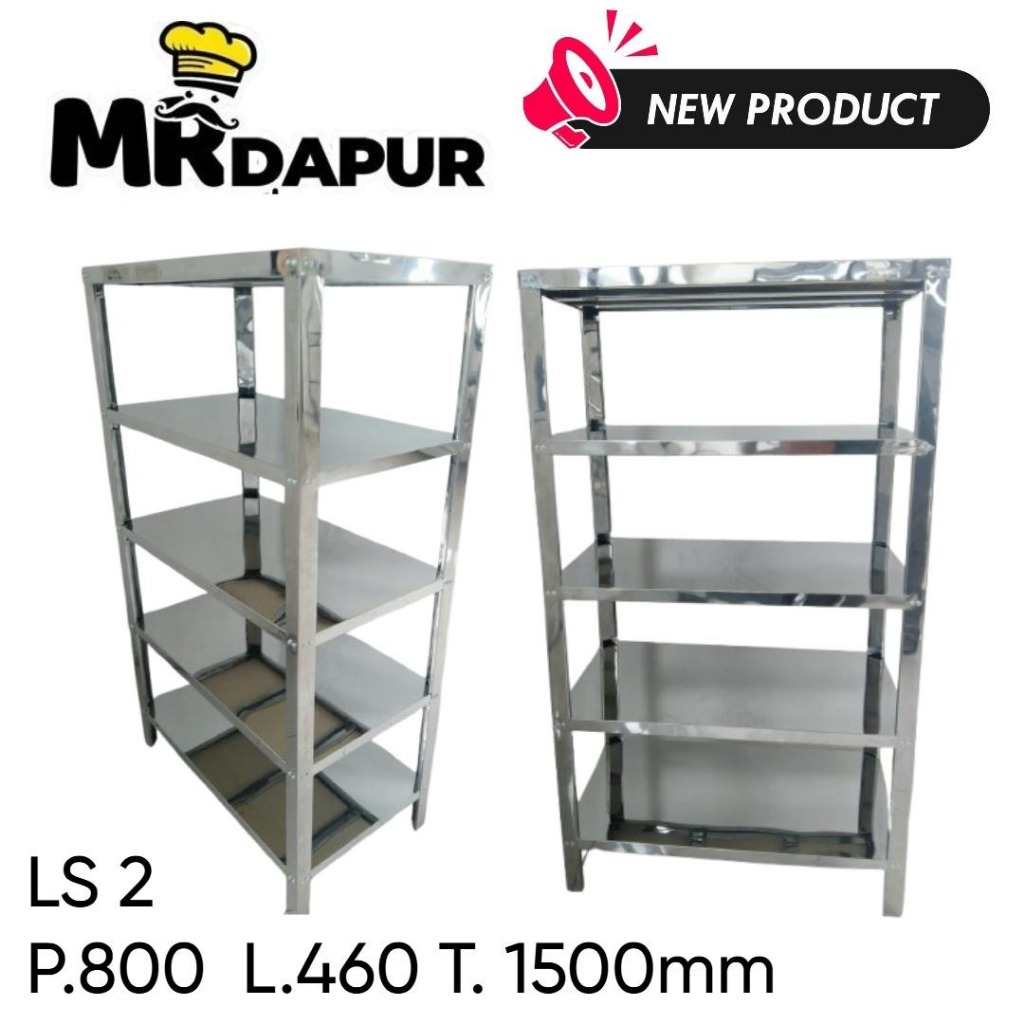 MR DAPUR Lemari Rak Dapur Stainless Steel - LS 2