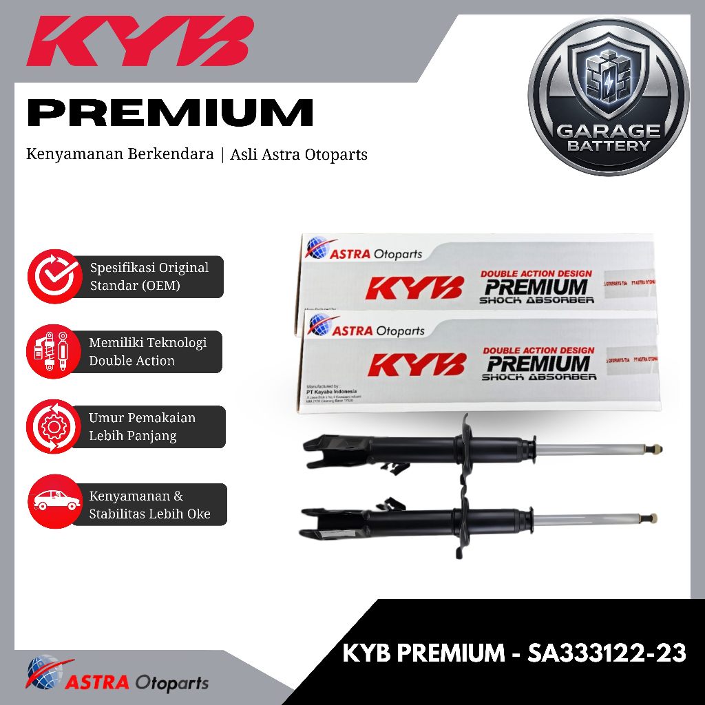 Kayaba / KYB Premium Shockbreaker Mobil Nissan March Depan