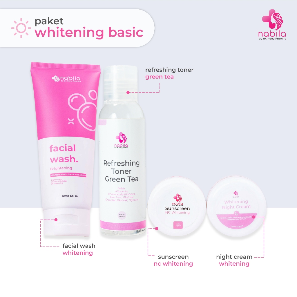 NABILA - PAKET WHITENING | PAKET MENCERAHKAN | PAKET BRIGHTENING | NABILA SKINCARE