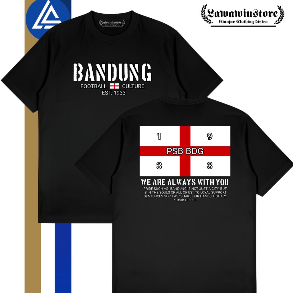 Baju Kaos Distro Casual Football Bandung Football Culture Premium Cotton Combed 24s Unisex Lengan Pe