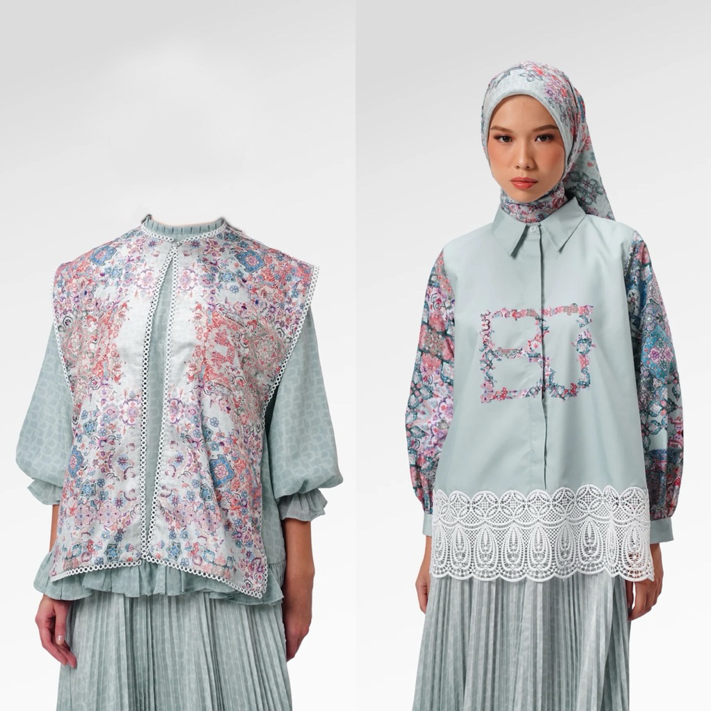 [baca deskripsi‼️] BENANG JARUM MARCHESA SHIRT ZELLIGE MARCHESA VEST ZELLIGE
