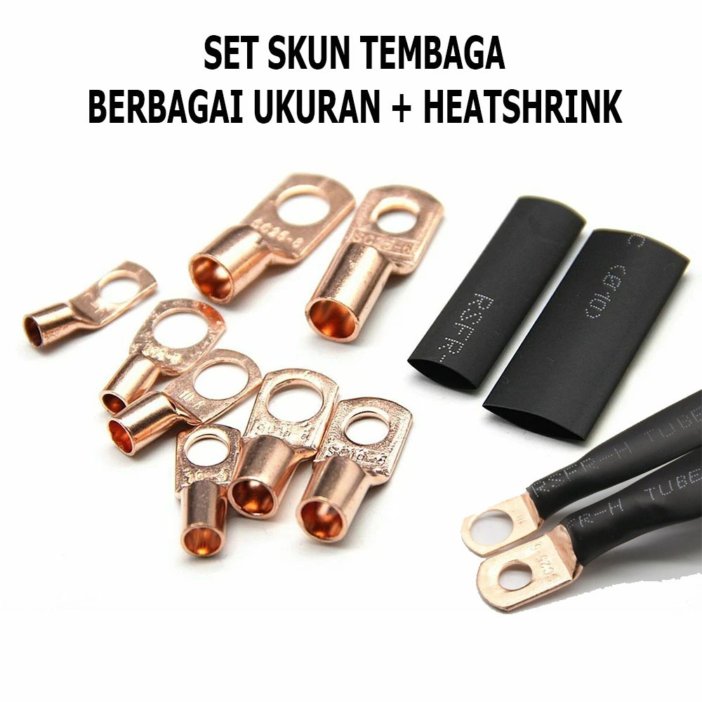 Set Skun Tembaga Kabel Listrik Ac Dc Solar Panel Aki Insulated
