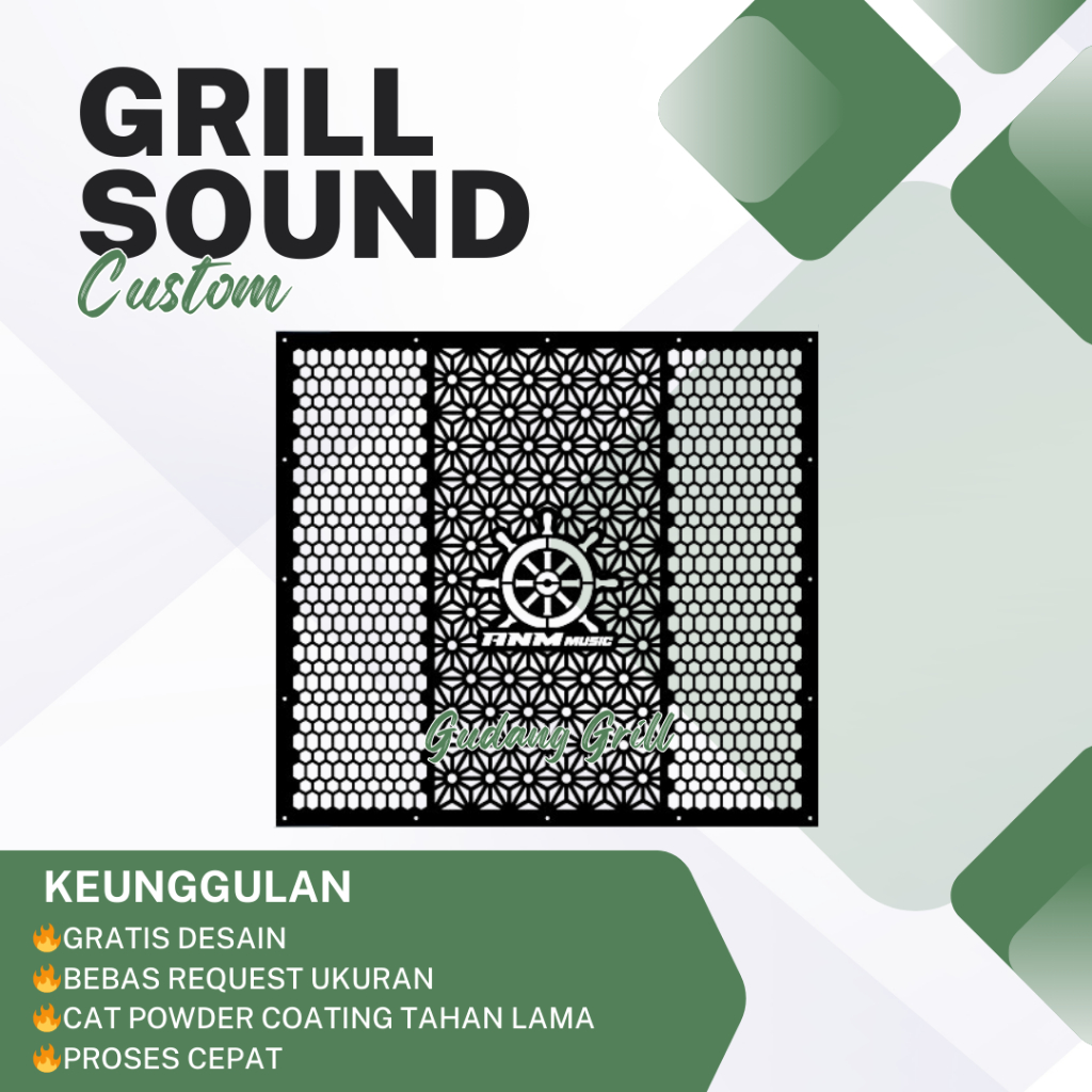 Grill Sound System Tutup Ram Speaker