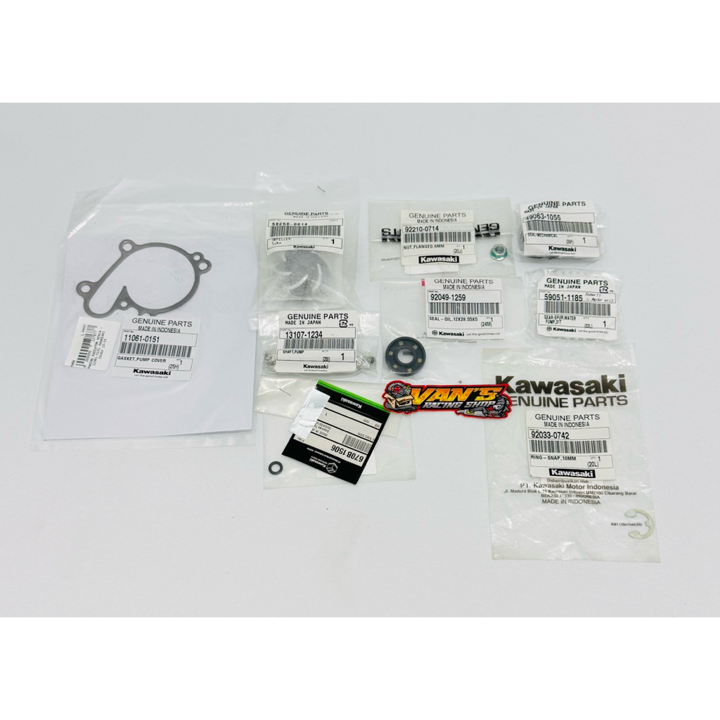 As pompa radiator komplit Ninja 2T S SS R RR waterpump set Kelengkapan  as pompa radiator kipas as p