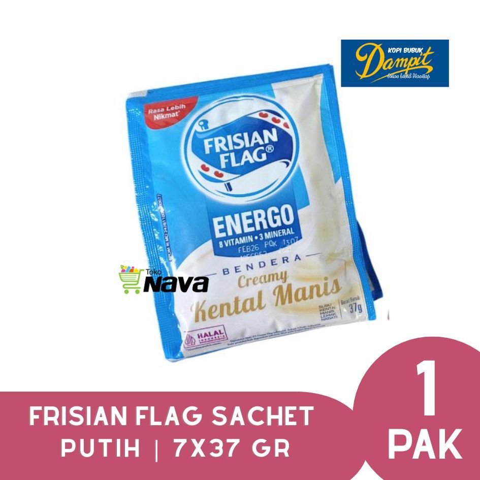 Frisian Flag SKM Sachet Putih 7x37 gr / FF SKM Sachet Putih 7x37 gr / Frisian Flag SKM Sachet Putih