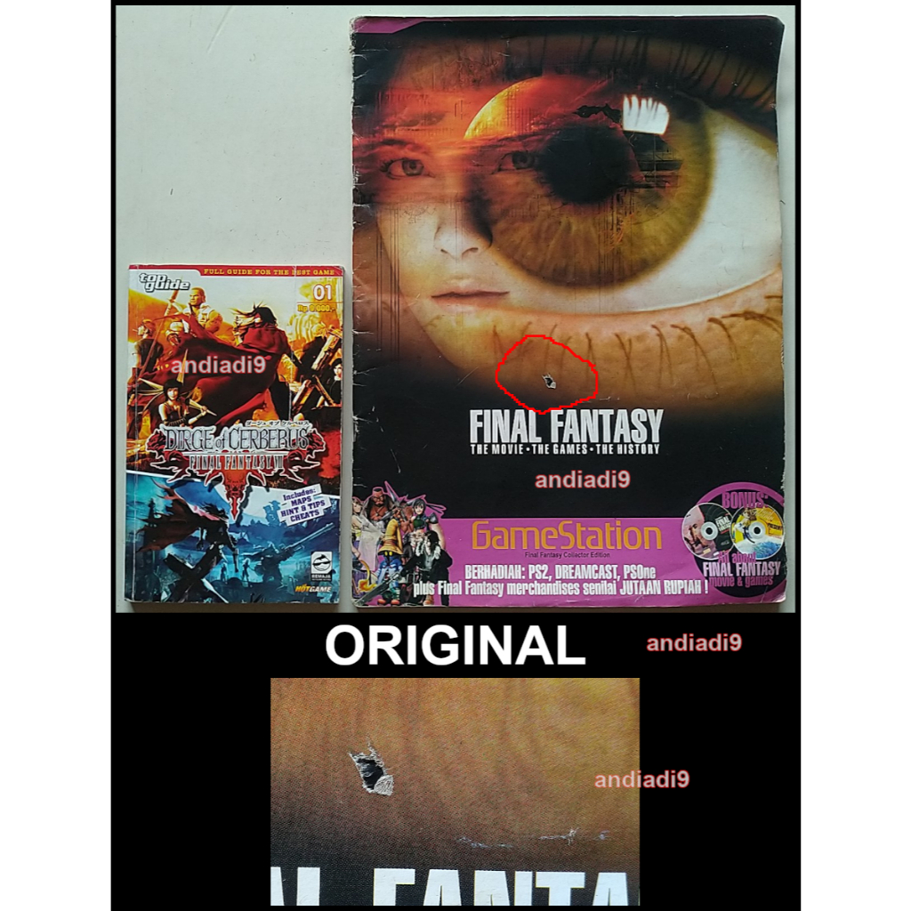 MAJALAH GAMESTATION FINAL FANTASY THE MOVIE THE GAMES THE HISTORY PANDUAN GAME DIRGE OF CERBERUS FIN