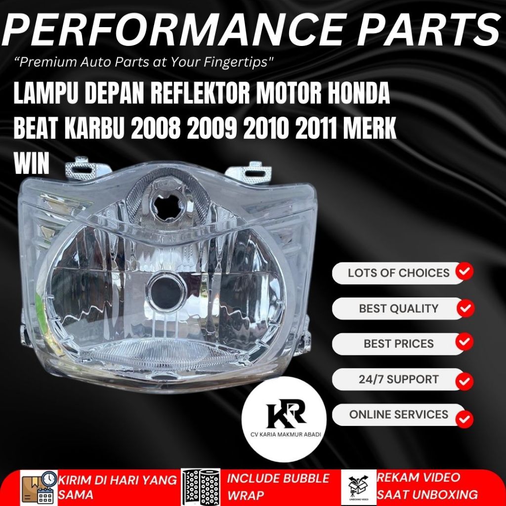 WIN TENSHI LAMPU DEPAN REFLEKTOR MOTOR HONDA BEAT KARBU/HONDA BEAT KECIL 2008 2009 2010 2011