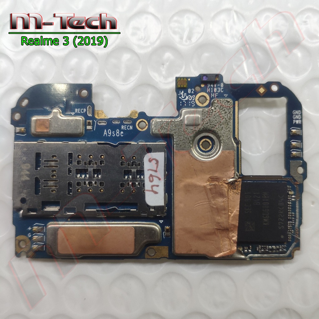 [5164] PCB Mesin Realme 3 (2019) original minus mati / matot