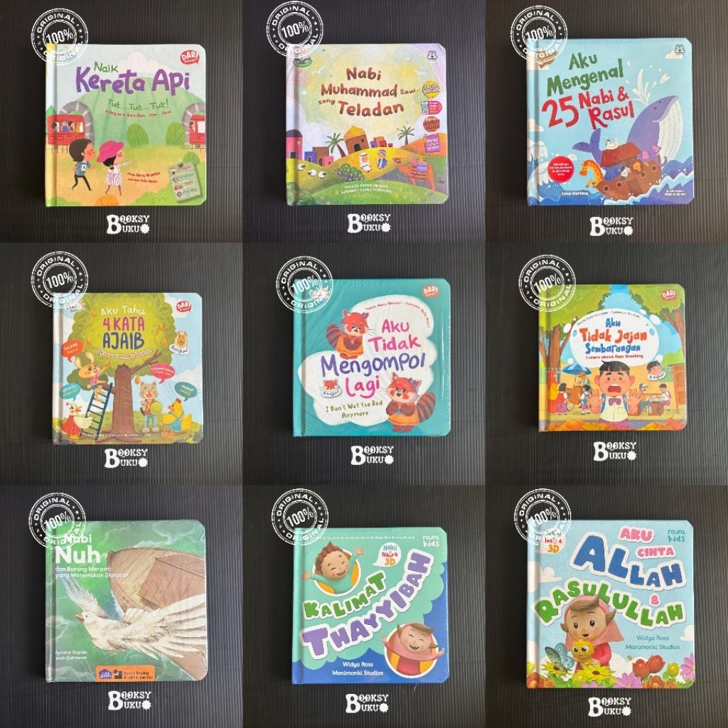 Buku Anak Boardbook Pilihan Mizan Billingual / Boardbook Anak Islami