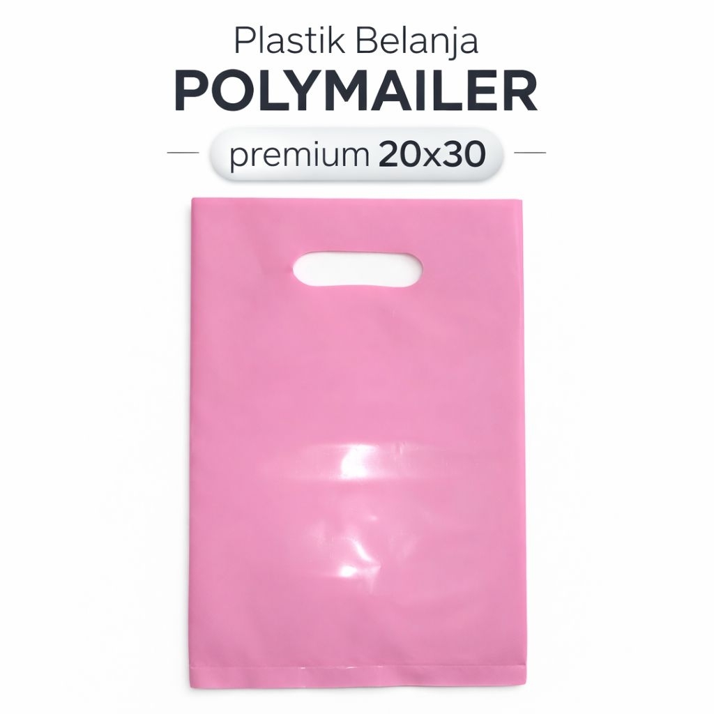 Goodie Bag Plastik Pink Salem Polos 20x30 cm – Bahan Tebal Premium
