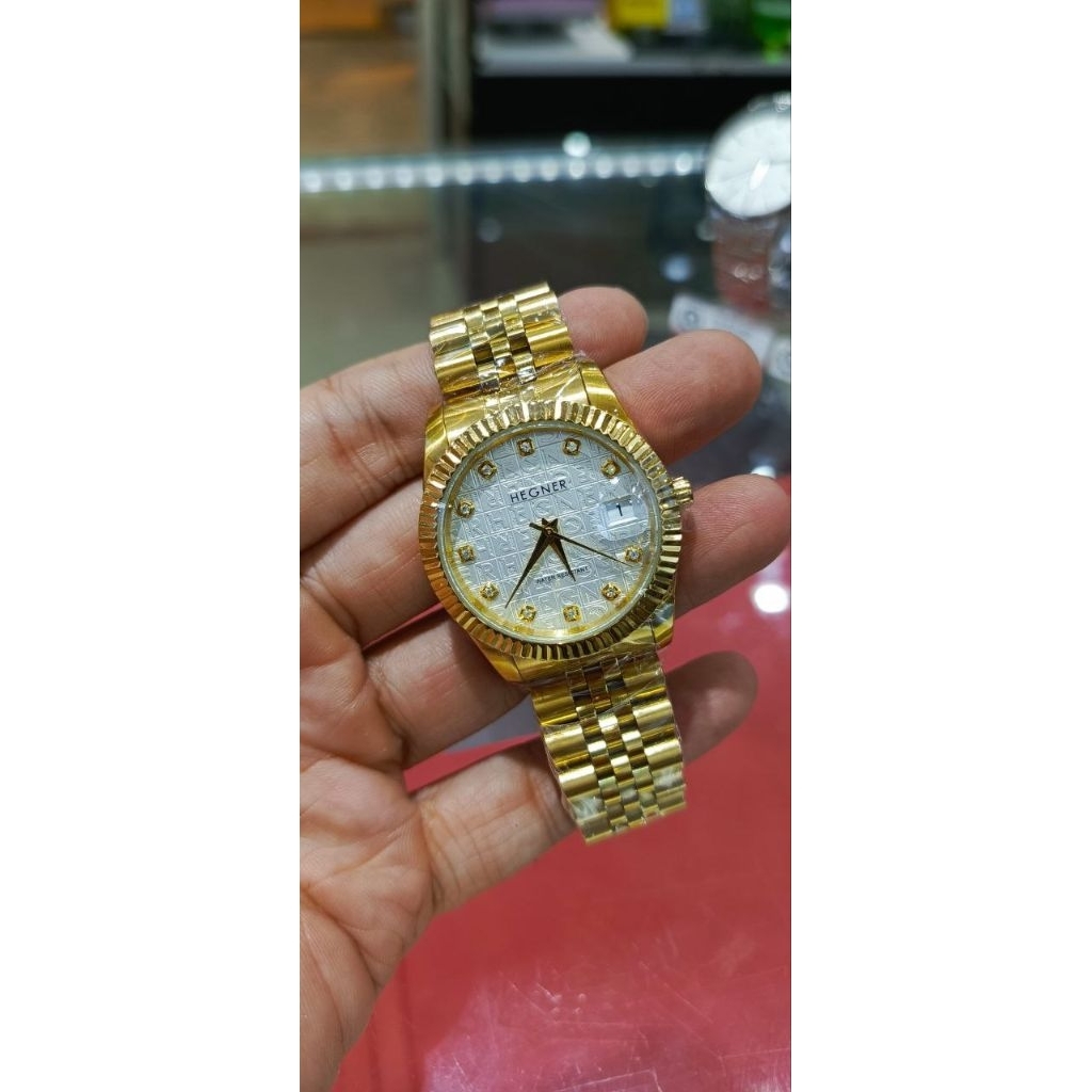 Hegner 1717 M gold jam tangan pria
