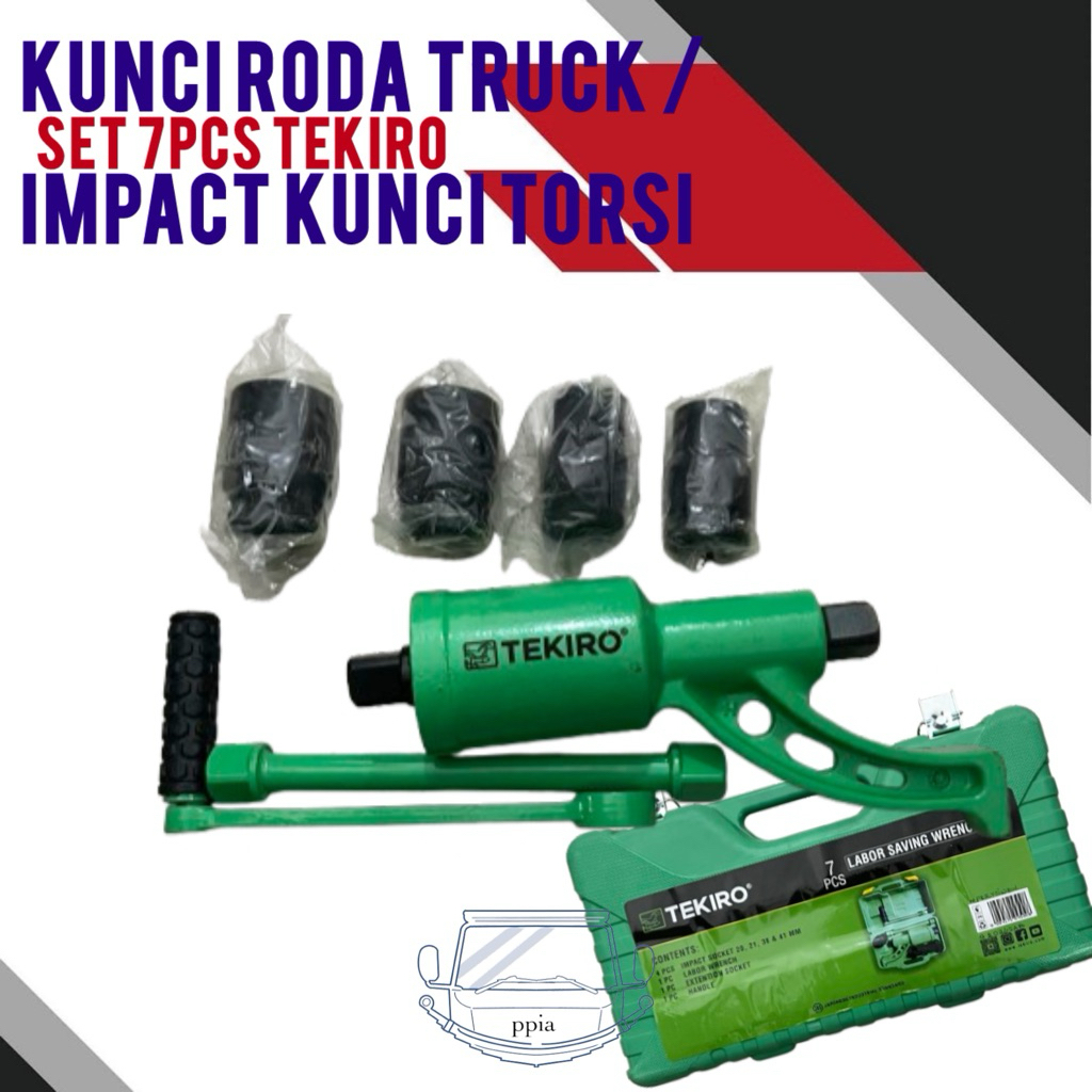 Kunci Roda Truck Set 7Pcs Tekiro Impact Kunci Torsi Labor Saving 7 Pcs Tekiro Truck Impact Kunci Ban