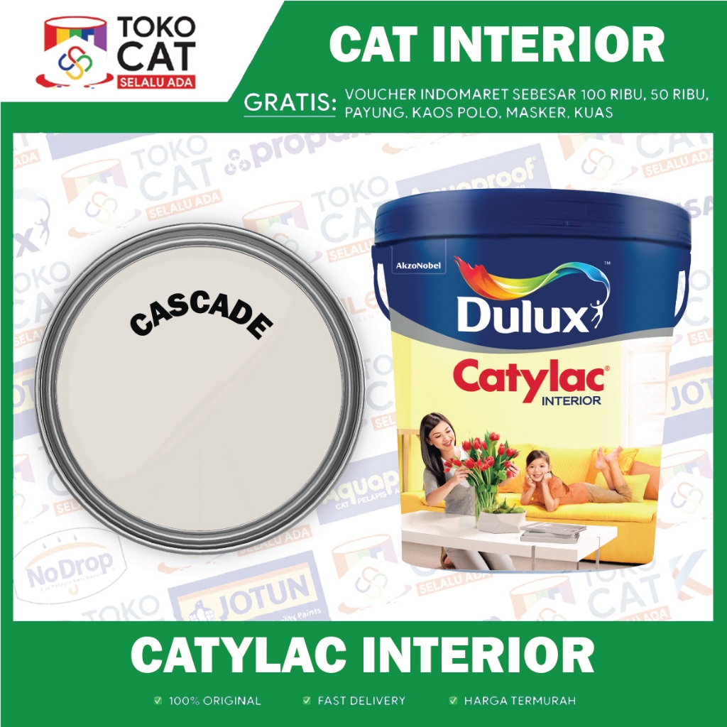 Cat Tembok Interior | Dulux Catylac Tinting ( CASCADE ) 25kg | KEMASAN PAIL