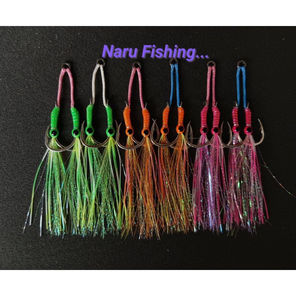 Assist Hook Full GID Doble Kail  UK 20 Jig 100 -150Gram
