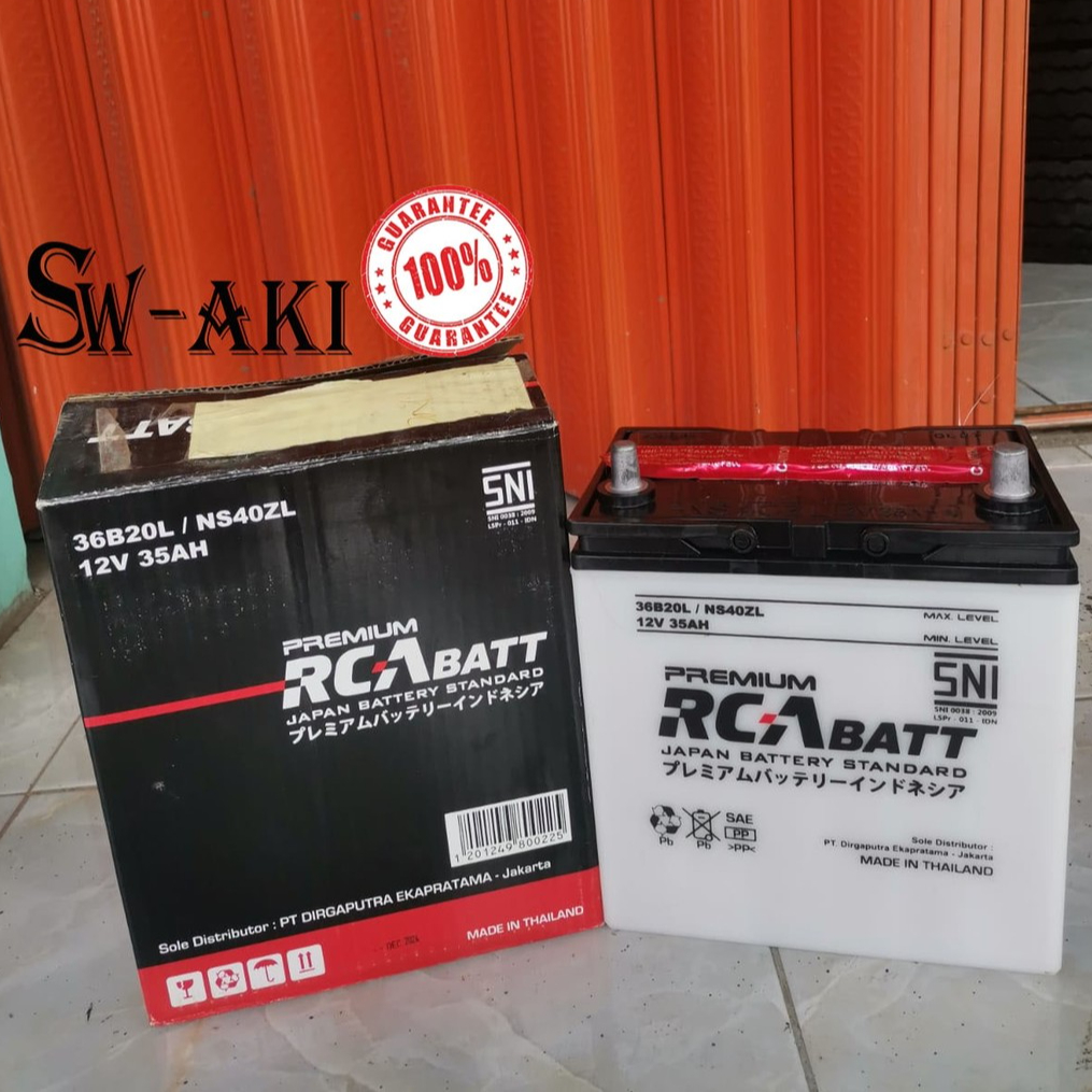 Aki Mobil RCA Premium NS40ZL 36B20L 12V 35Ah / Aki Basah / Konvensional