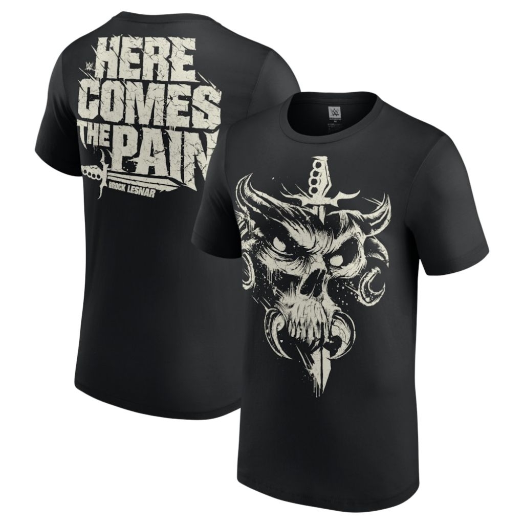 KAOS TSHIRT WWE BROCK LESNAR HERE COMES THE PAIN