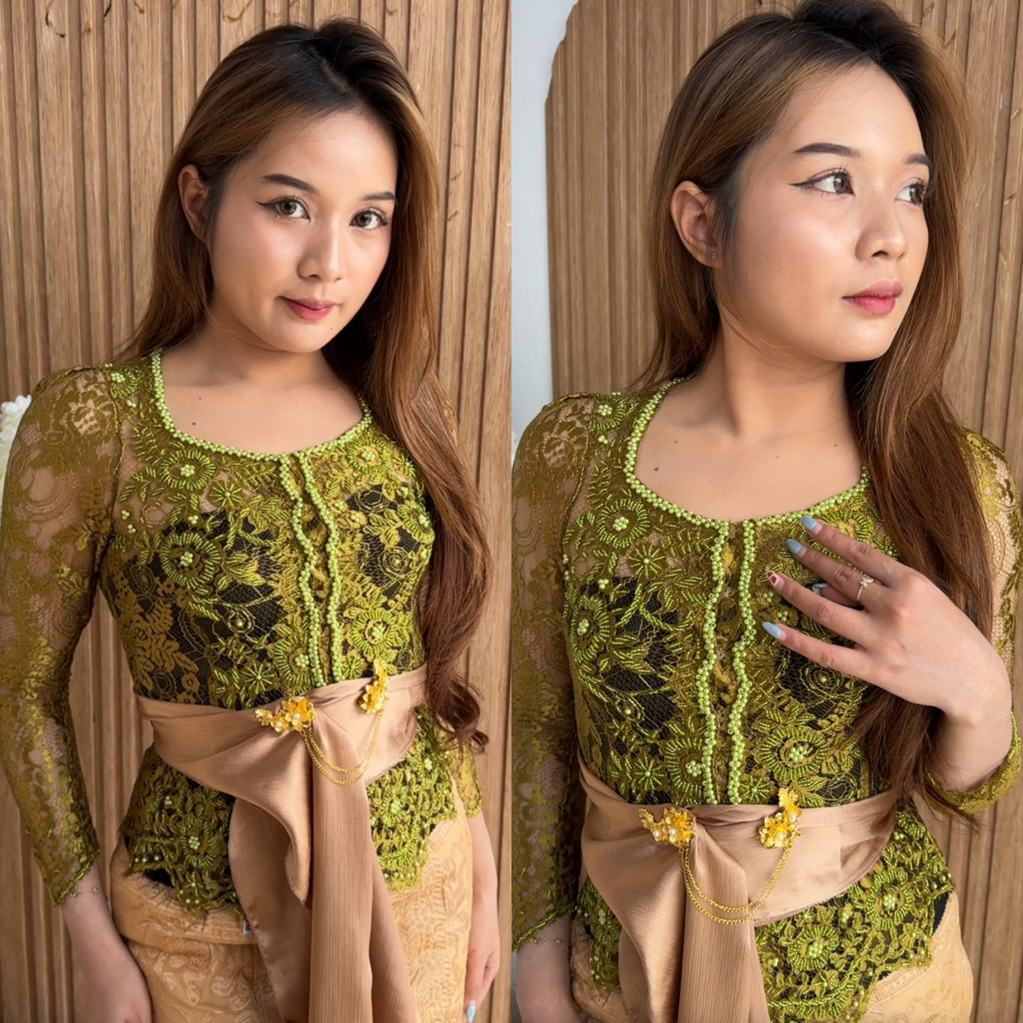 (KEBAYA SAJA) KEBAYA BALI METALIK PAYET MODEL SEGILIMA