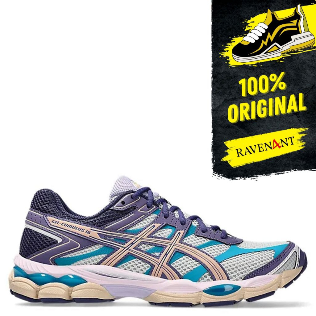 ASICS Gel-Cumulus 16 Cloud Grey Bisque ORIGINAL - Sepatu Sneakers Pria/Wanita