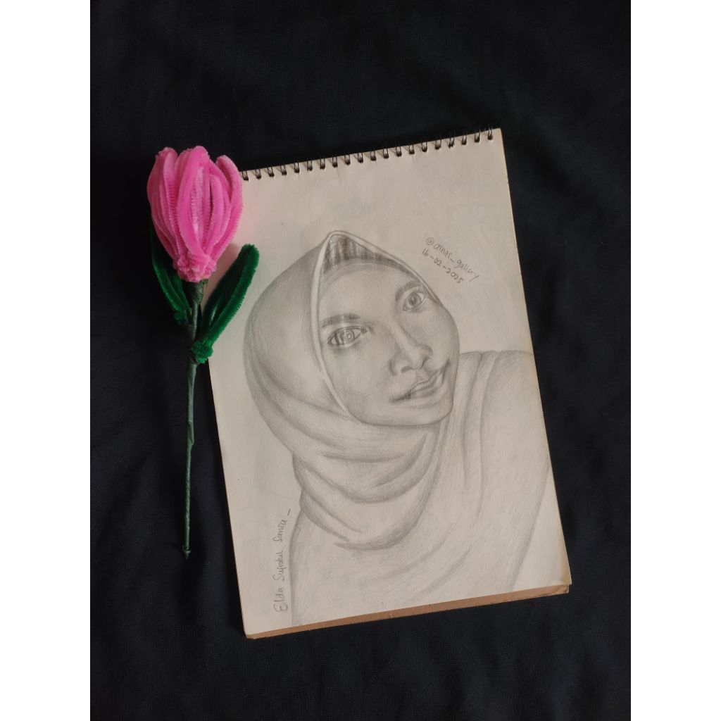 PRE ORDER SKETSA WAJAH PENSIL HITAM PUTIH