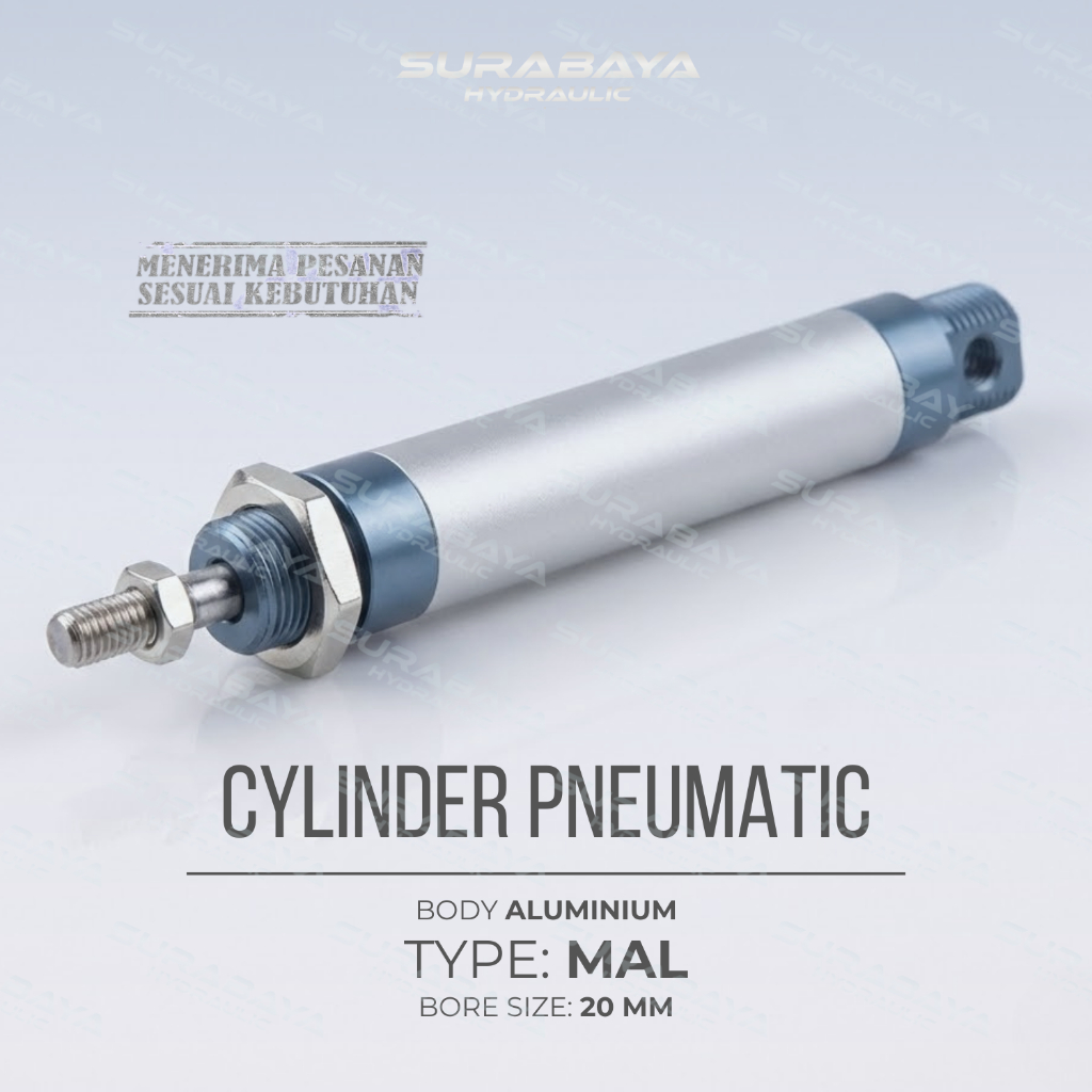Cylinder Pneumatic MAL 20 | Pneumatic Cylinder MAL20 Stroke 25 50 75 100 125 150 175 250 mm Pneumati