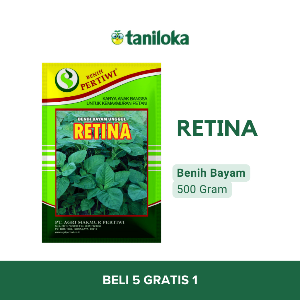 Benih Pertiwi - Benih Bayam Retina (500 Gram)