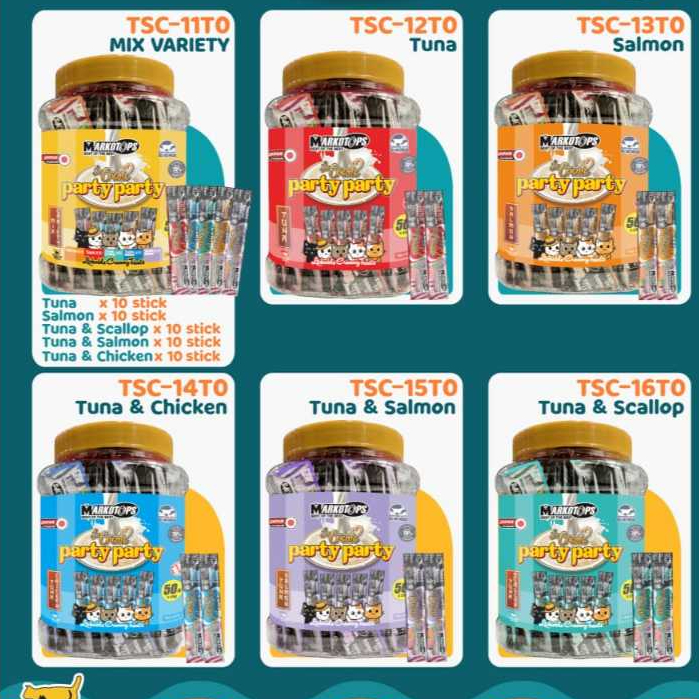 Markotops La Creme isi 10 pcs Party Party Toples Markotop Creamy Snack Kucing Cemilan Liquid