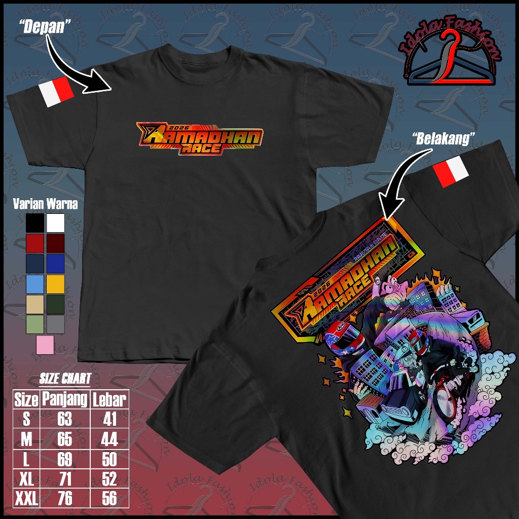 Kaos Ramadhan Race 2026 Marhaban Ya Balapan Vol 13 Drag Bike Baju Ramadan Race Repeat Racing Motor R