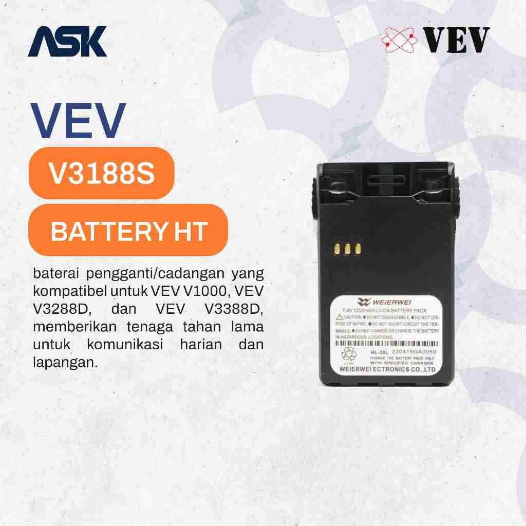 Battery Handy Talky VEV / Baterai HT VEV