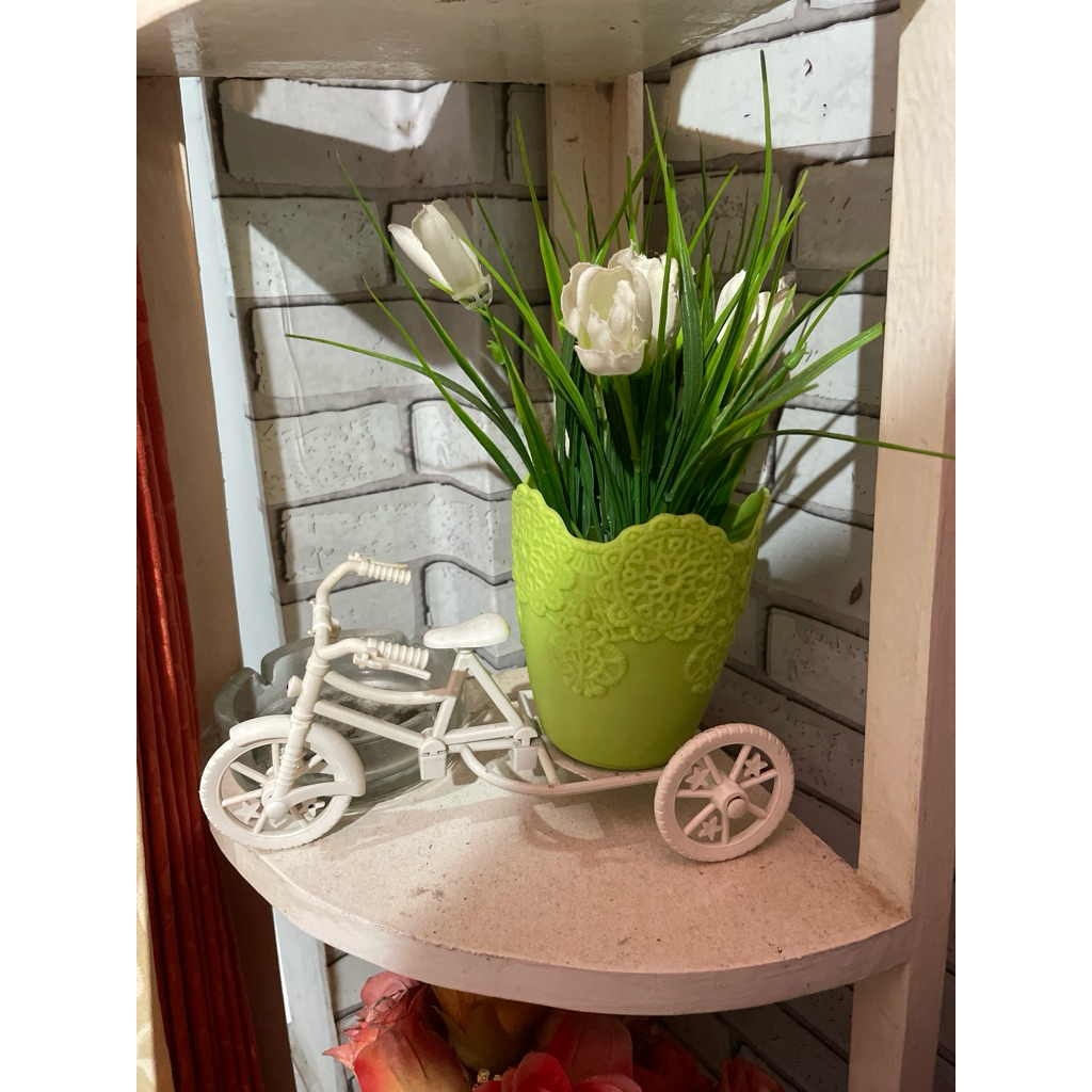 pajangan sepeda minimalis/bunga