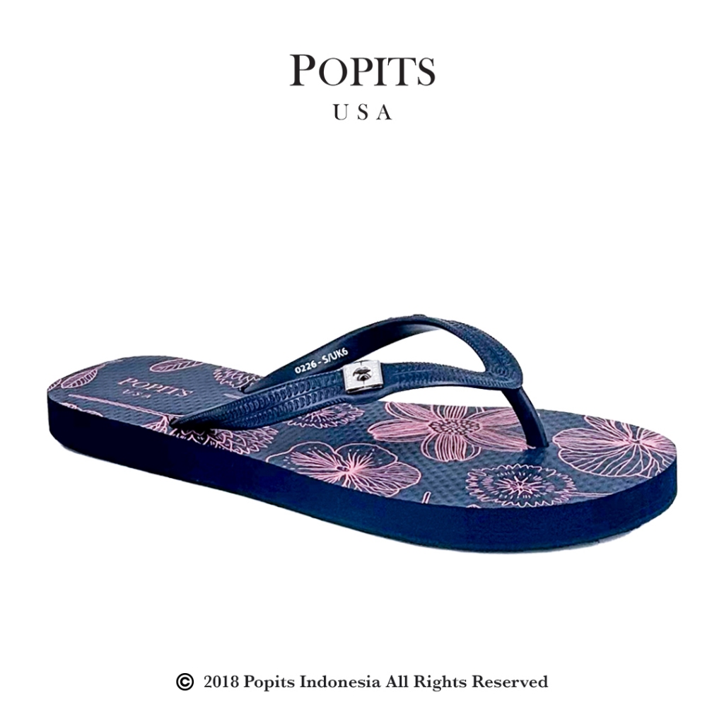 POPITS-CLASSIC FLAT NAVARA-SANDAL WANITA NYAMAN & ELEGAN - POPITS ORIGINAL -POPITS BALI