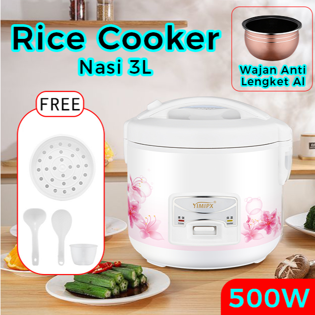 Rice Cooker,Penanak Nasi Otomatis 1.5L,Panci Bagian Dalam Anti Lengket Dengan Kapak Bola