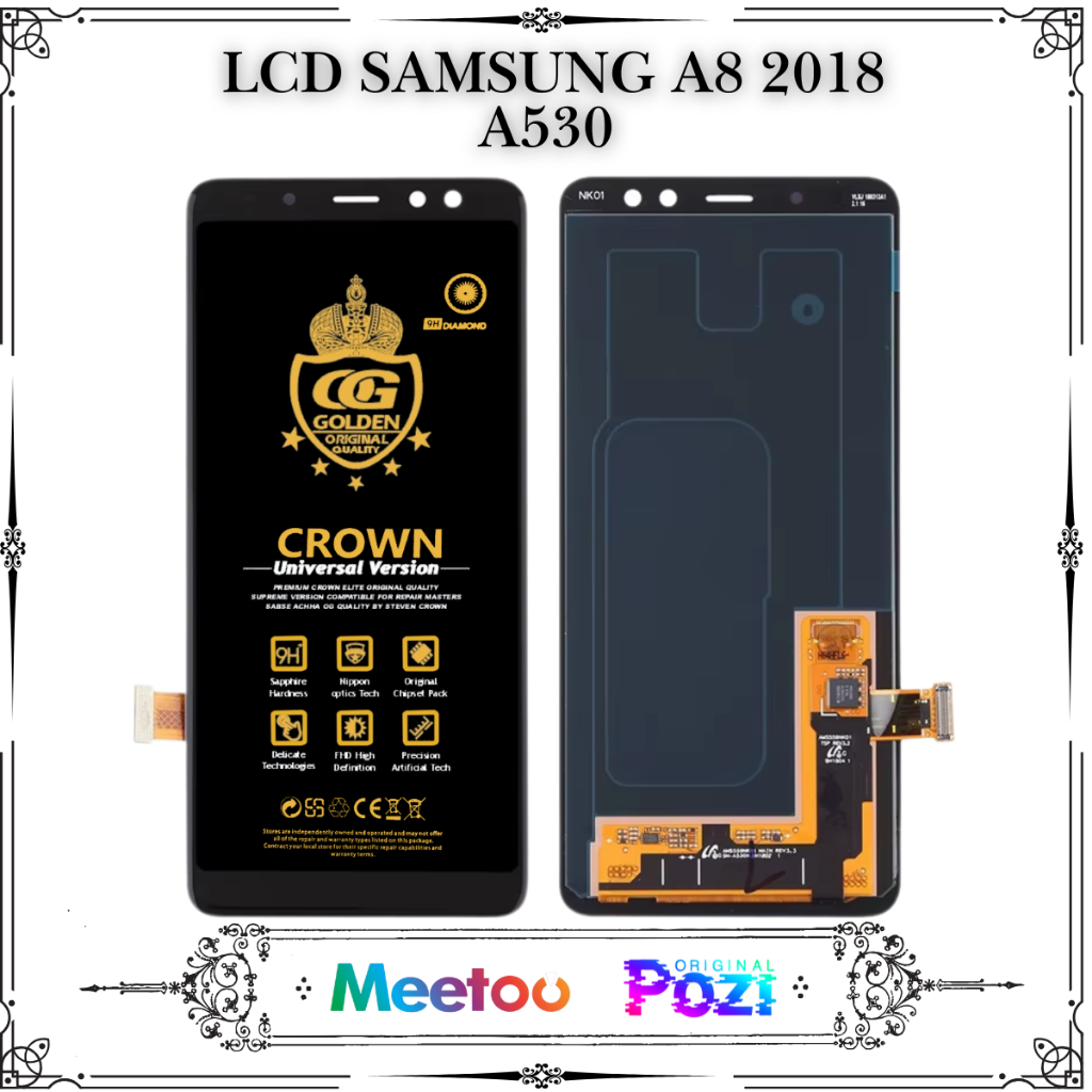 LCD SAMSUNG A8 2018 / (SAMSUNG GALAXY A8 2018) / A530 TOUCHSCREEN FULLSET COMPLETE ORIGINAL