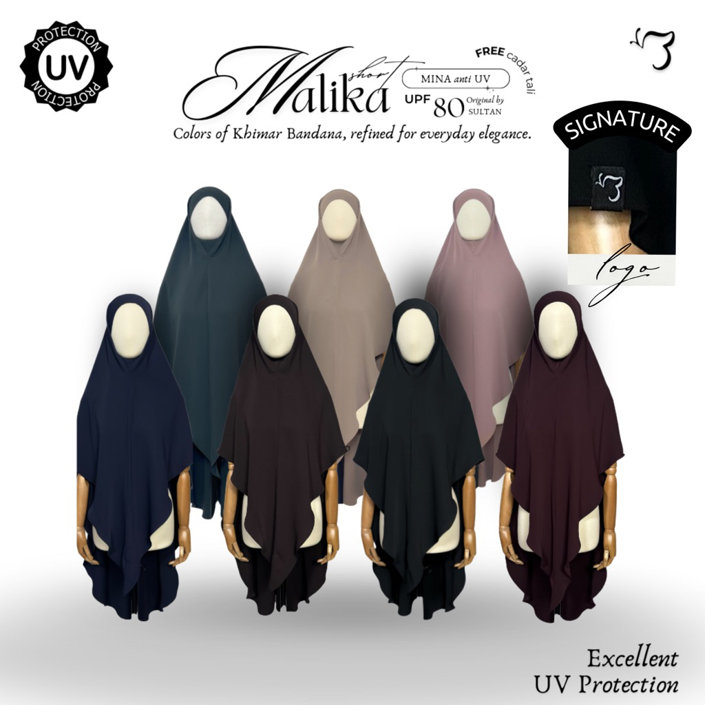 Bonavista - Khiban Malika SHORT (TANPA LOGO ALOY + CEK DESKRIPSI) Khiban mina anti Uv Khiban mina sh