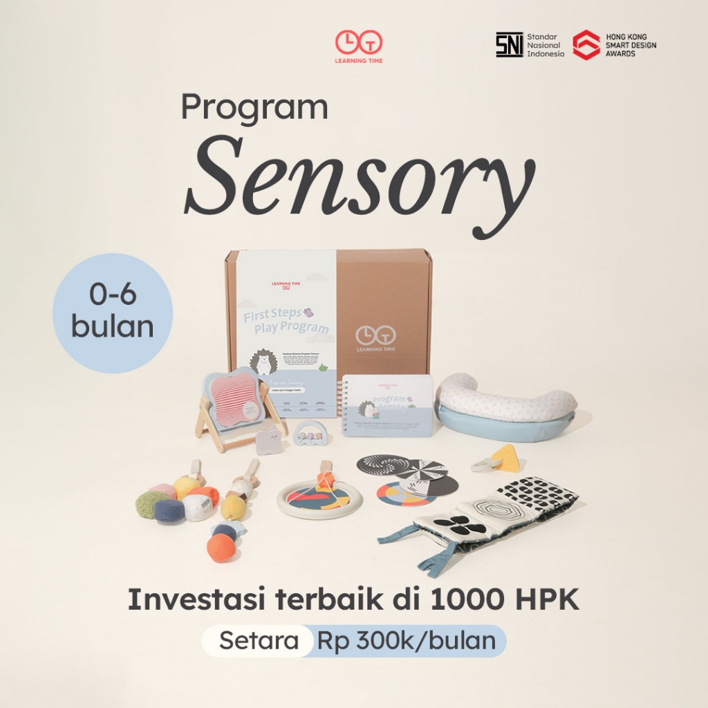 Learning Time-Program Sensory- Mainan stimulasi bayi 0 6 bulan/ Mainan Tummy Time Bayi/Mainan newbor