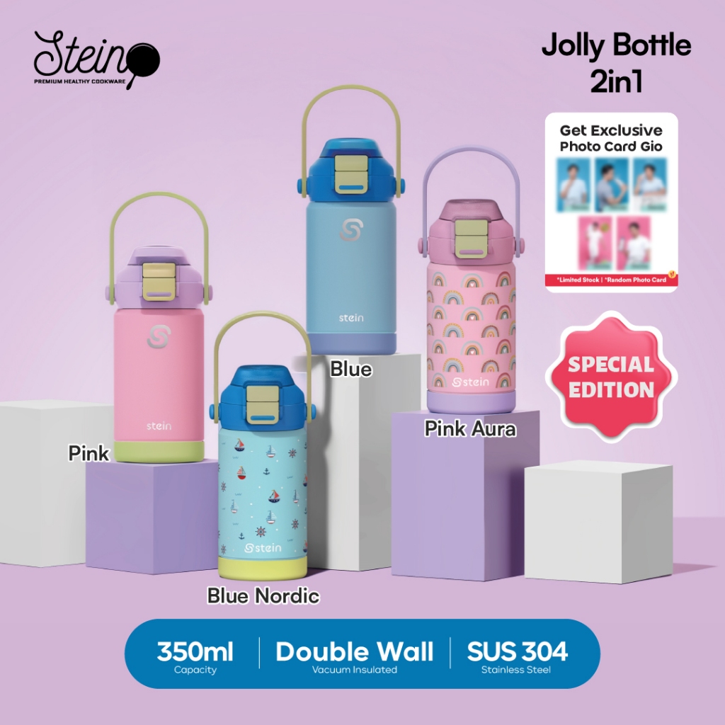 Stein Tumbler Jolly Bottle 2in1 350ml - Botol Minum Dua Fungsi SUS 304