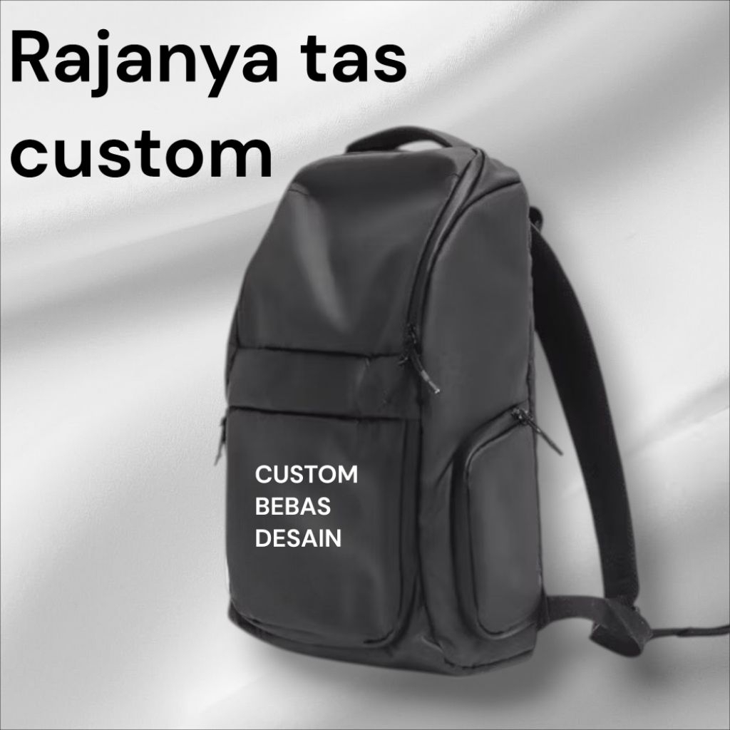 Tas Custom Nama Perusahaan Logo Nama Acara Tas Ransel Waterproof Ransel | Tas Sepatu Black Waterproo