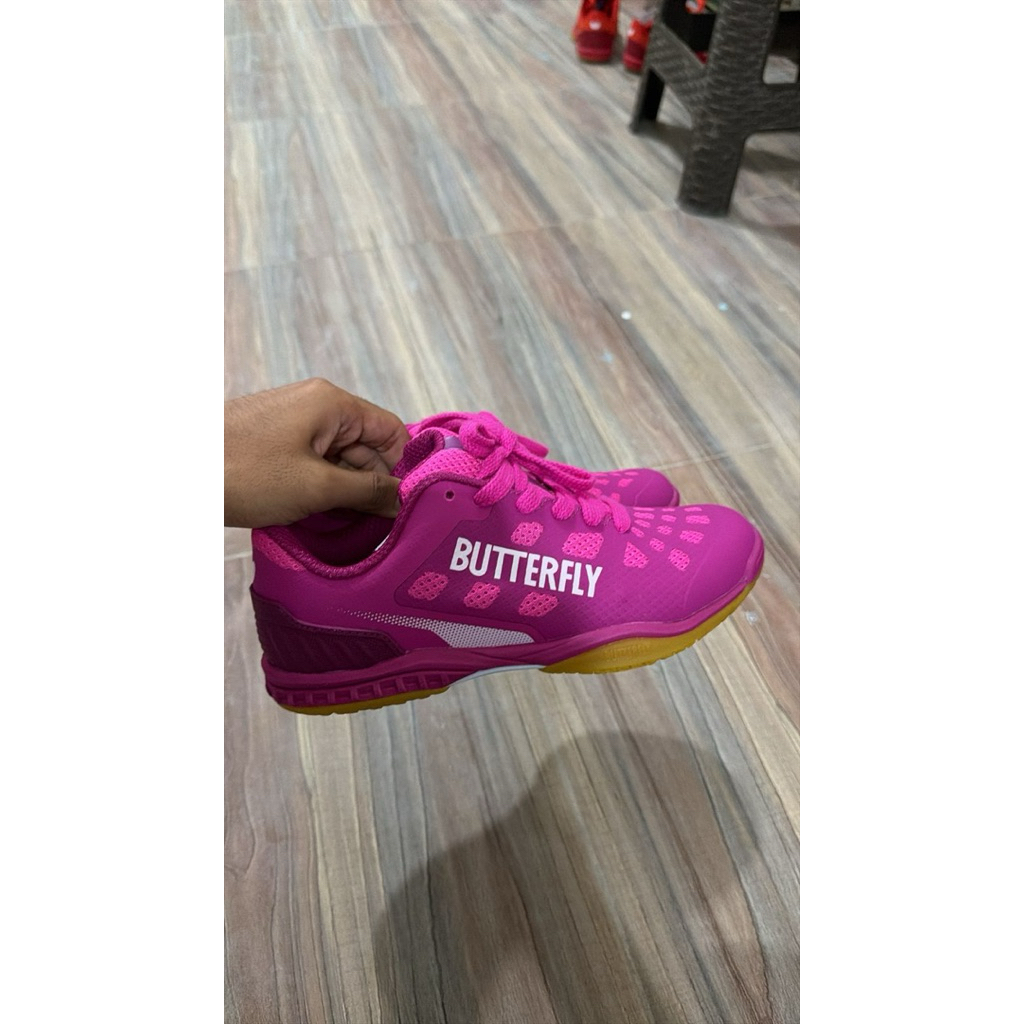 Sepatu Tenis Meja Butterfly PINK Original / Table Tennis Shoes Butterfly