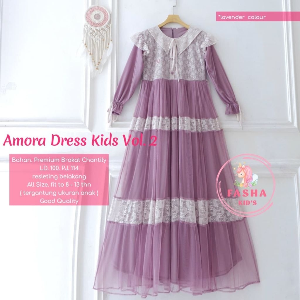 amora vanila dress kids gamis brokat anak remaja usia 10-16th.AZALEA DRESS TEEN KIDS BY FASHA. Kienk