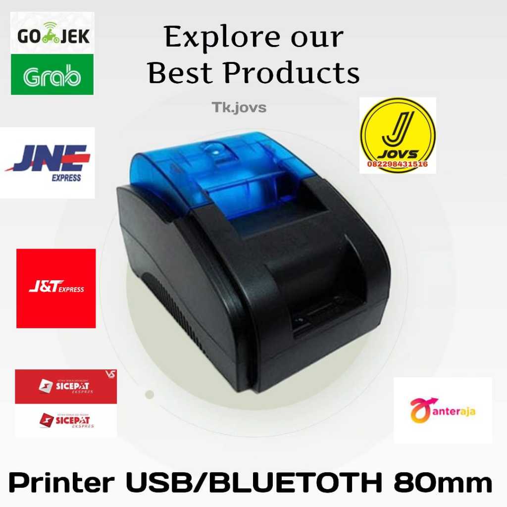 Printer Thermall 80mm Bluetooth Usb Mesin kasir