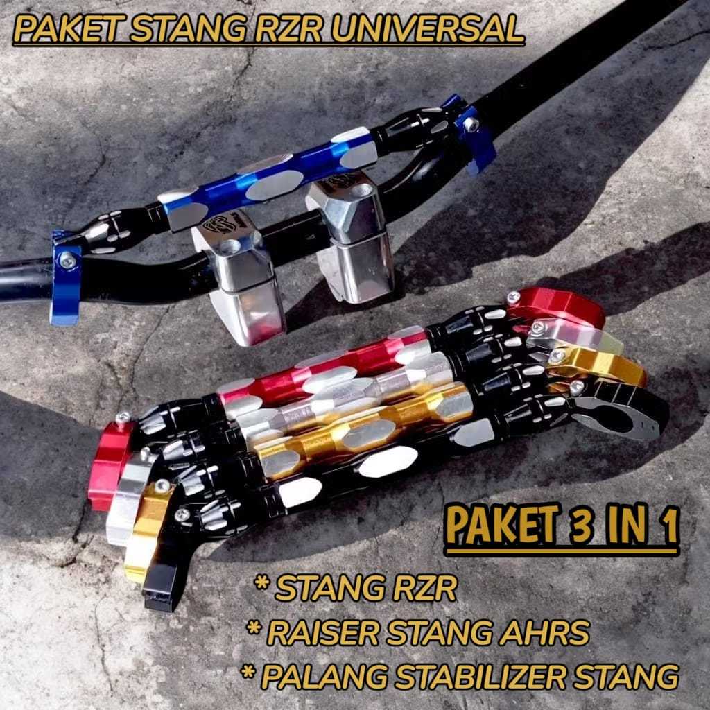PAKETAN Stang Stir RZR Plus Raiser Stang AHRS Dural Plus Palang Stabilizer Stang CNC Universal VIXIO