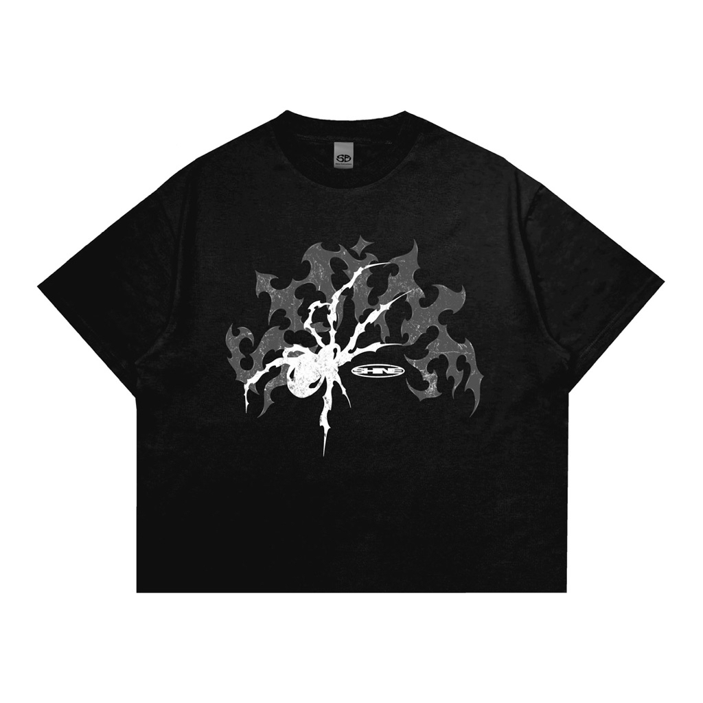 T-Shirt | Boxy Fit | Spider | Black | Shine.Everywhere