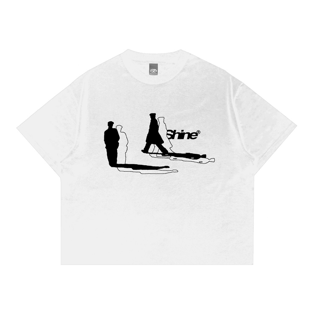 T-Shirt | Boxy Fit | Silentmotion | White | Shine.Everywhere