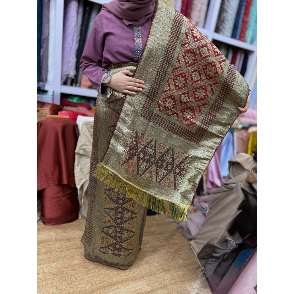 songket set selendang / songket sarung selendang /songket Palembang /songket melayu malasyia